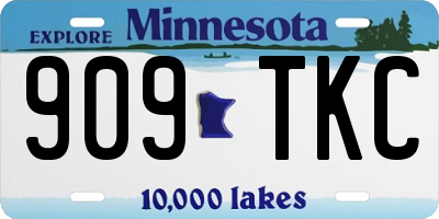 MN license plate 909TKC