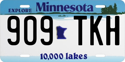 MN license plate 909TKH