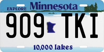 MN license plate 909TKI