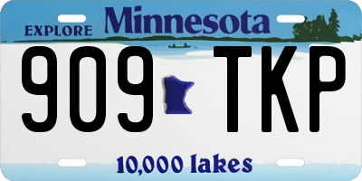 MN license plate 909TKP