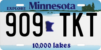 MN license plate 909TKT