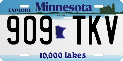MN license plate 909TKV