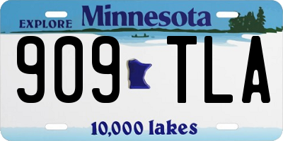 MN license plate 909TLA