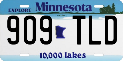 MN license plate 909TLD