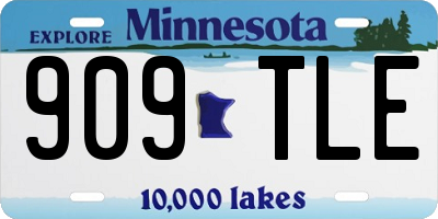 MN license plate 909TLE