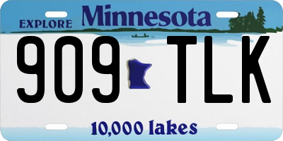 MN license plate 909TLK