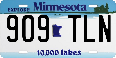 MN license plate 909TLN