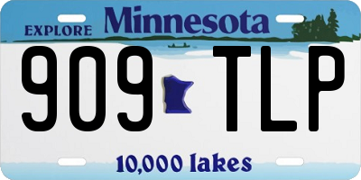MN license plate 909TLP
