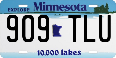 MN license plate 909TLU