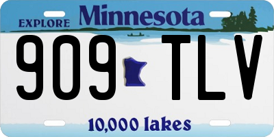 MN license plate 909TLV