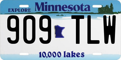 MN license plate 909TLW