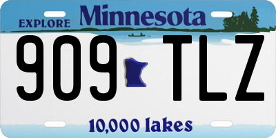 MN license plate 909TLZ