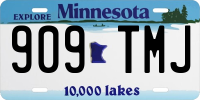 MN license plate 909TMJ