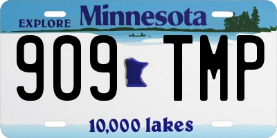 MN license plate 909TMP