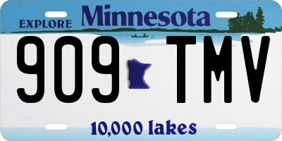 MN license plate 909TMV