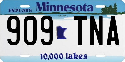 MN license plate 909TNA