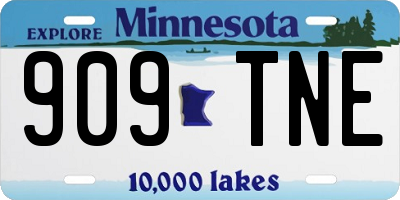 MN license plate 909TNE
