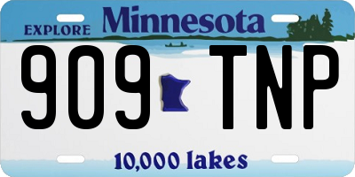 MN license plate 909TNP