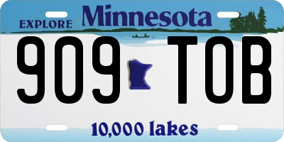 MN license plate 909TOB