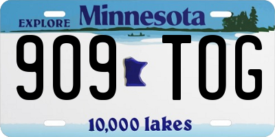 MN license plate 909TOG
