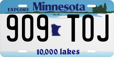 MN license plate 909TOJ