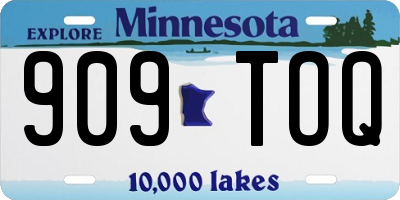 MN license plate 909TOQ