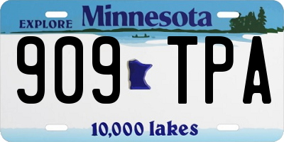 MN license plate 909TPA