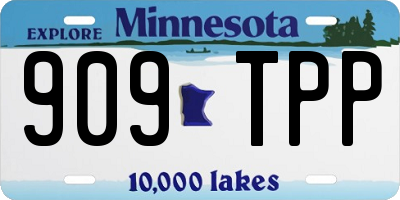 MN license plate 909TPP