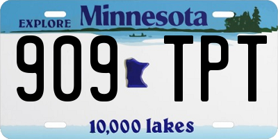 MN license plate 909TPT