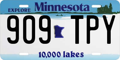 MN license plate 909TPY