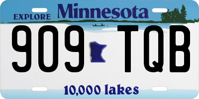 MN license plate 909TQB