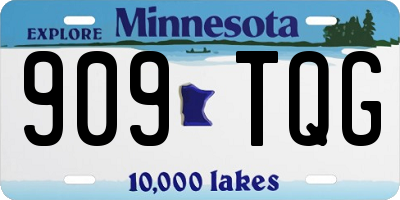 MN license plate 909TQG