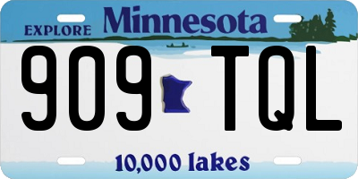 MN license plate 909TQL