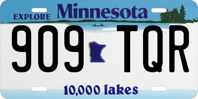 MN license plate 909TQR