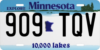 MN license plate 909TQV