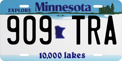 MN license plate 909TRA