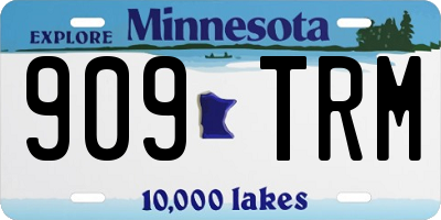 MN license plate 909TRM