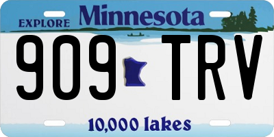 MN license plate 909TRV