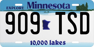 MN license plate 909TSD