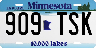 MN license plate 909TSK
