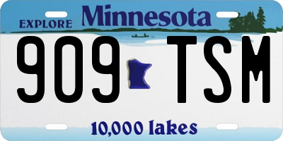 MN license plate 909TSM
