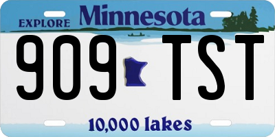 MN license plate 909TST
