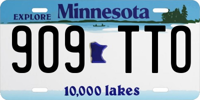 MN license plate 909TTO