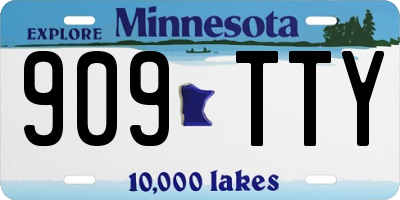 MN license plate 909TTY