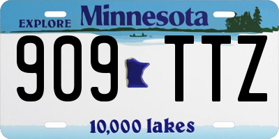 MN license plate 909TTZ