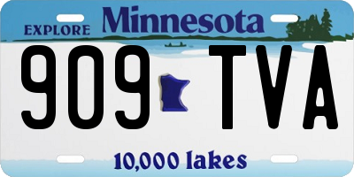 MN license plate 909TVA