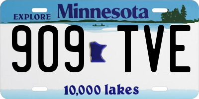 MN license plate 909TVE