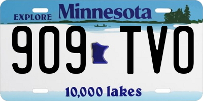 MN license plate 909TVO