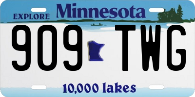MN license plate 909TWG