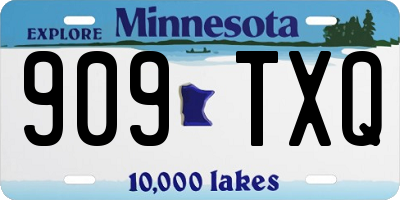 MN license plate 909TXQ
